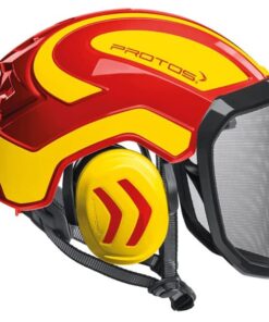 casco protos integral arborist amarillo rojo