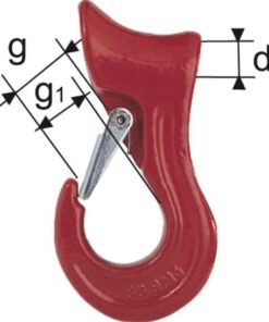 Gancho redondo para cuerda 13 mm con cierre