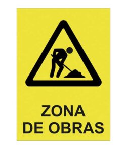 letrero zona de obras