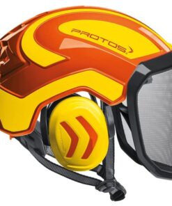 Casco Protos Integral naranja amarillo