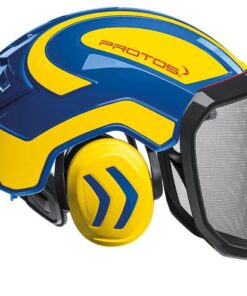 Casco Protos Integral amarillo azul