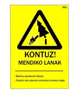 Cartel kontuz mendiko lanak