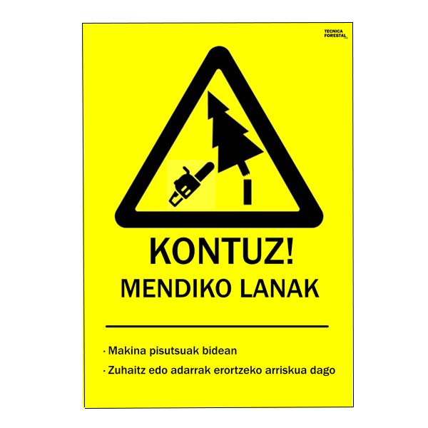 Cartel kontuz mendiko lanak
