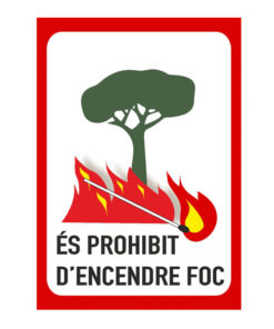 cartell prohibit encendre foc